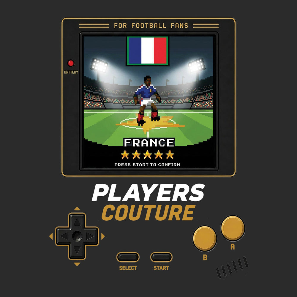 France World Cup 8-Bit Men's Hoodie retro gaming football design by Players Couture