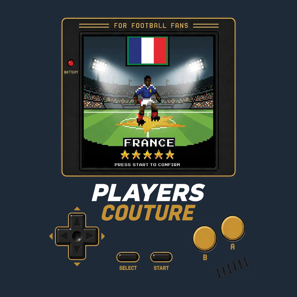 France World Cup 8-Bit Kids Hoodie retro gaming football design by Players Couture