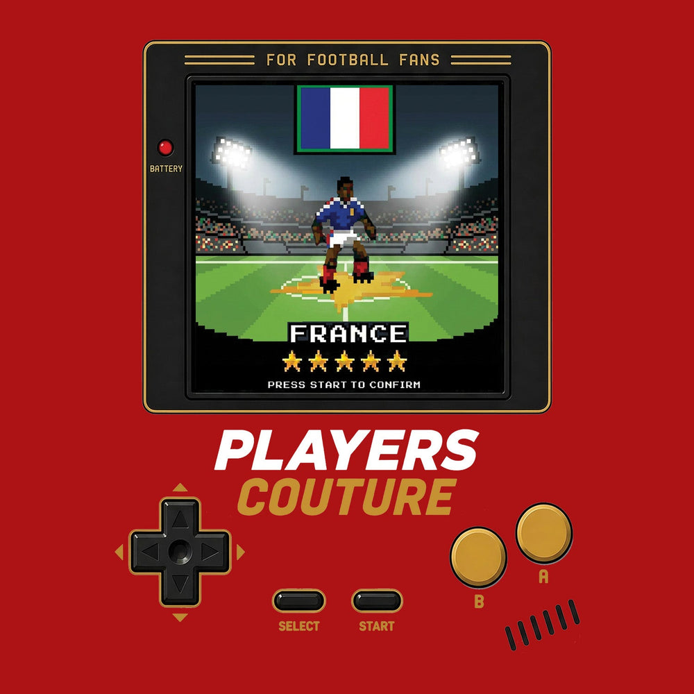 France World Cup 8-Bit Men's Hoodie retro gaming football design by Players Couture