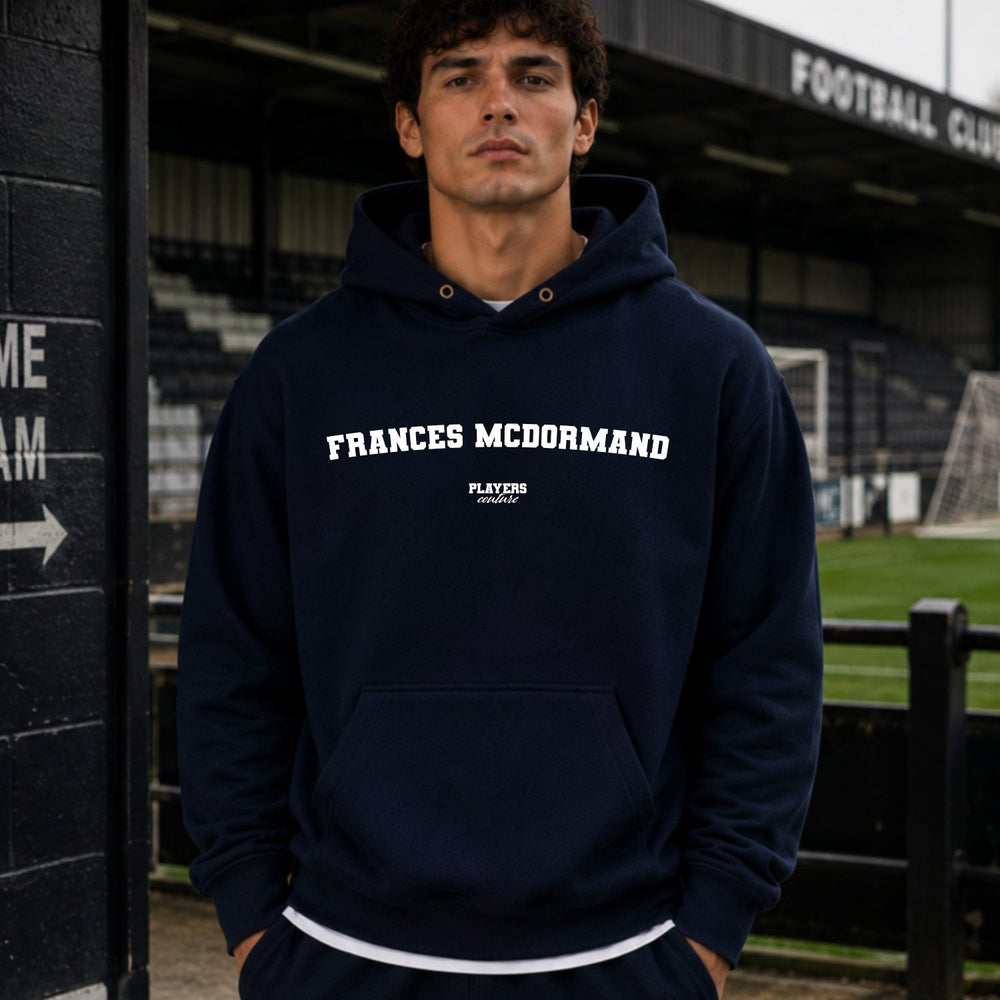frances-mcdormand name-print hoodie - navy