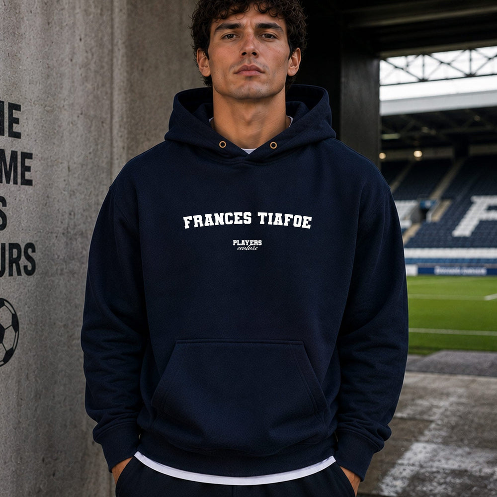 frances-tiafoe name-print hoodie - navy