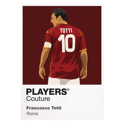 Francesco Totti Roma white Icon Frame artwork detail