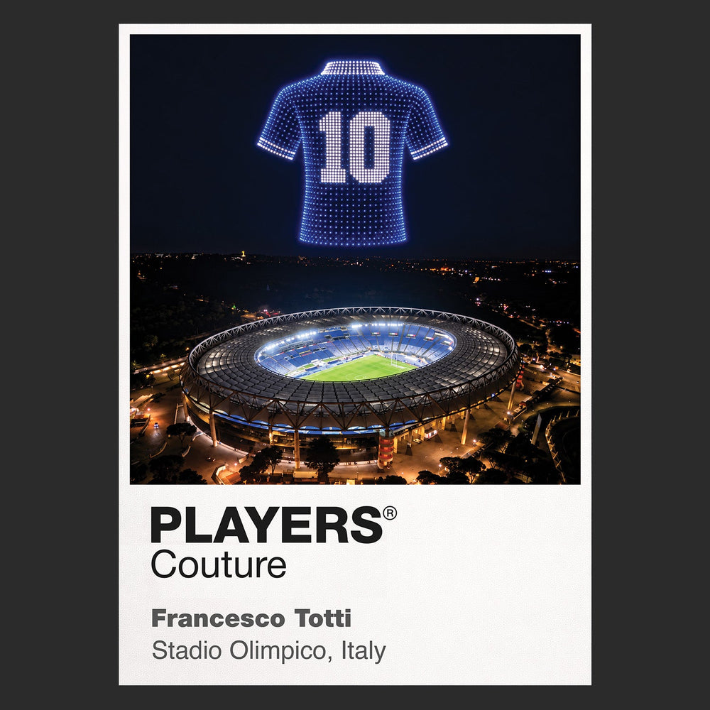Francesco Totti Italy Icons in Lights Frame artwork in black