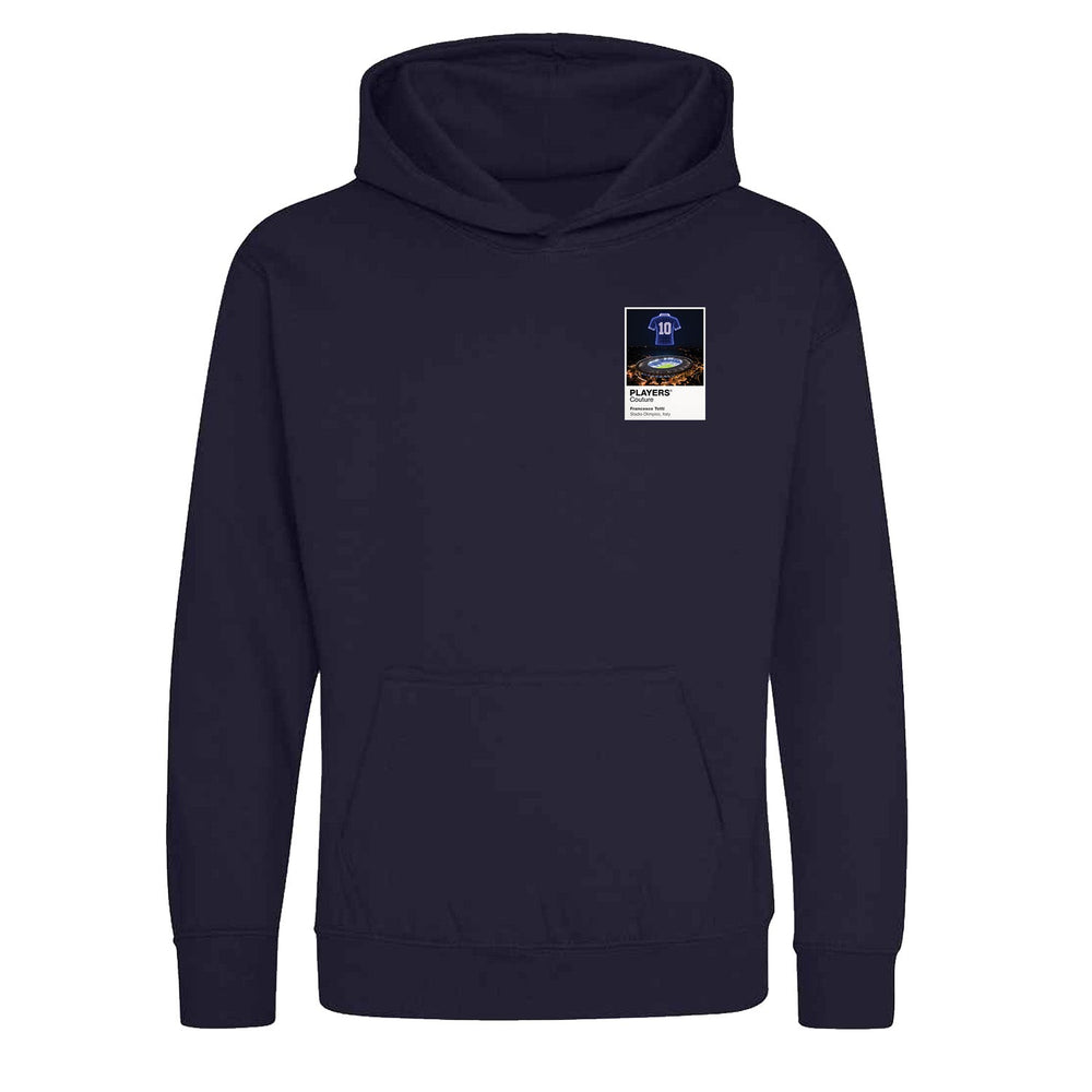 Francesco Totti Italy Icons in Lights Frame Kids Hoodie in Navy