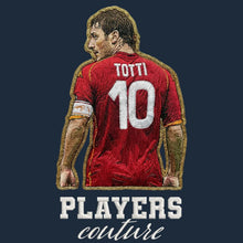 Francesco Totti Badge Men's Hoodie – close-up detail shot of the Francesco Totti Players Couture logo design