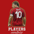 Francesco Totti Badge Men's Hoodie – close-up detail shot of the Francesco Totti Players Couture logo design