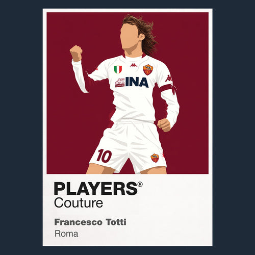 Francesco Totti Roma away Icon Frame artwork in navy