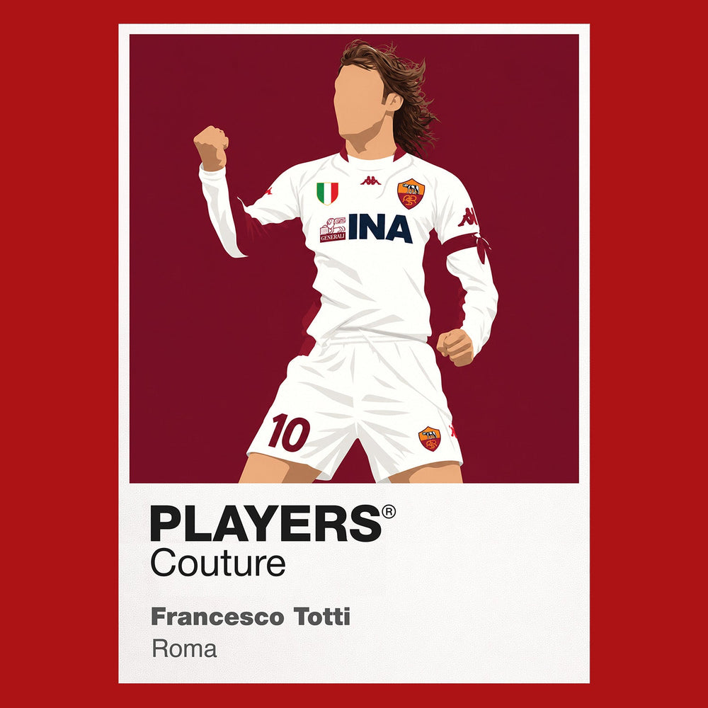 Francesco Totti Roma away Icon Frame artwork in red