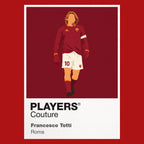Francesco Totti Roma Icon Frame Men's Hoodie — Red Artwork