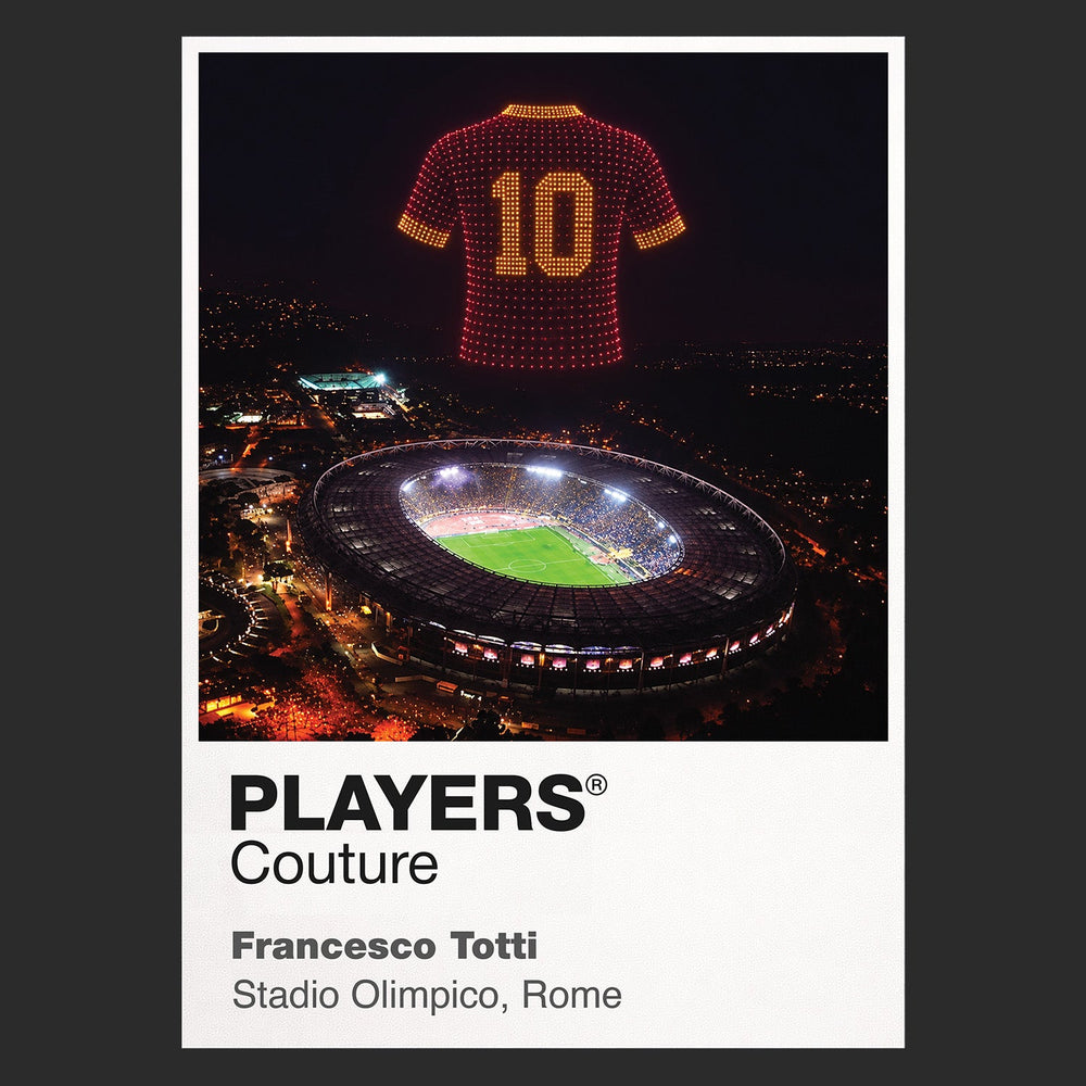 Francesco Totti Roma number 10 Icons in Lights Frame artwork in black