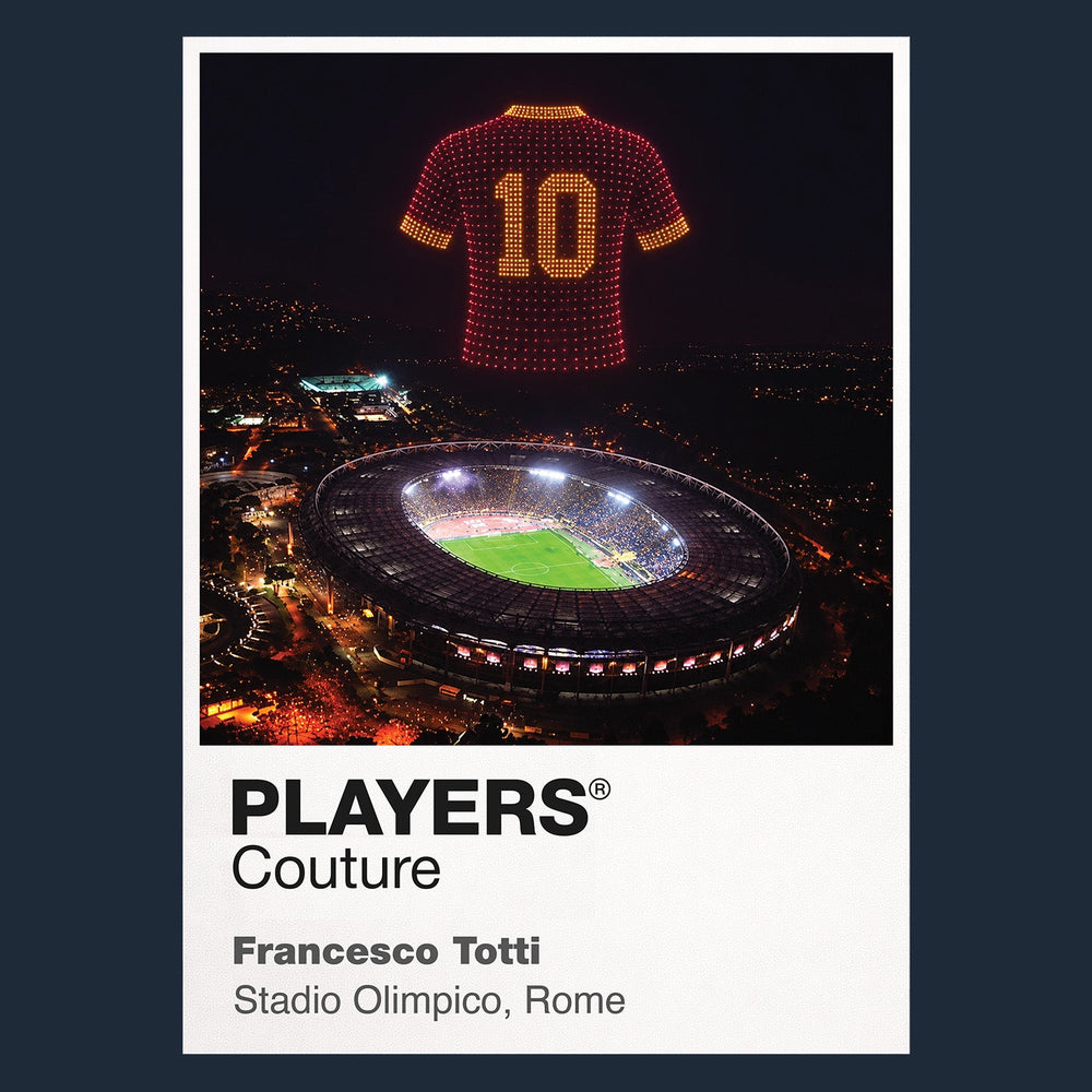 Francesco Totti Roma number 10 Icons in Lights Frame artwork in navy
