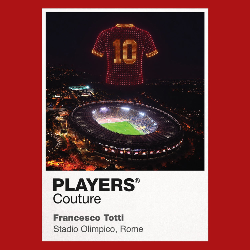 Francesco Totti Roma number 10 Icons in Lights Frame artwork in red