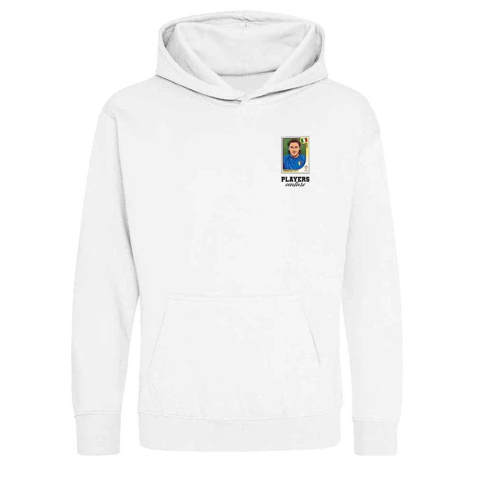 Francesco Totti World Cup Sticker Kids Hoodie – francesco totti sticker kids white hoodie Players Couture design