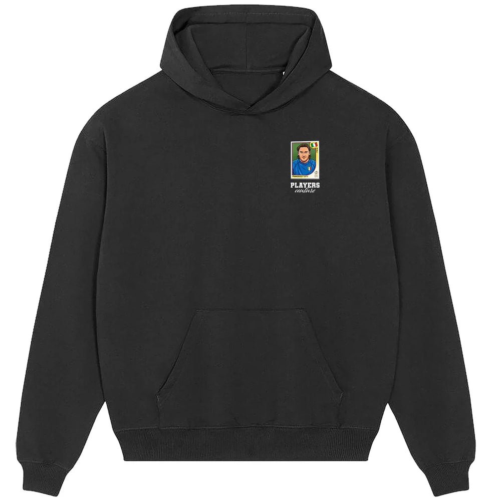 Francesco Totti World Cup Sticker Men's Hoodie – francesco totti sticker mens black hoodie Players Couture design