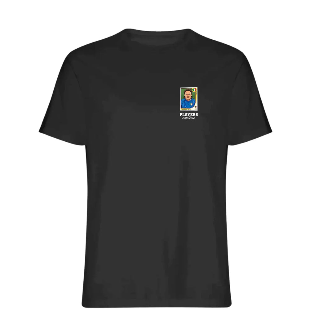 Francesco Totti World Cup t-shirt – black men's t-shirt featuring the Francesco Totti World Cup Players Couture logo