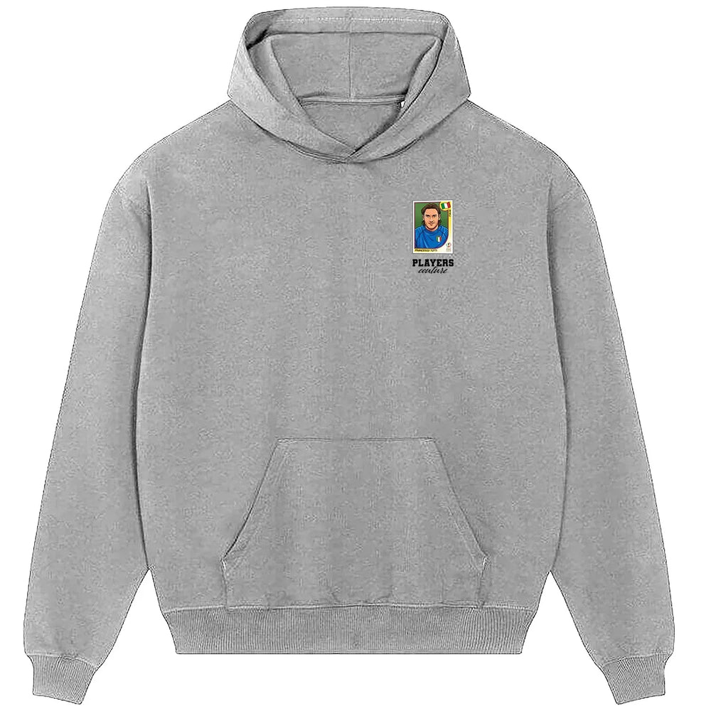 Francesco Totti World Cup Sticker Men's Hoodie – francesco totti sticker mens grey hoodie Players Couture design