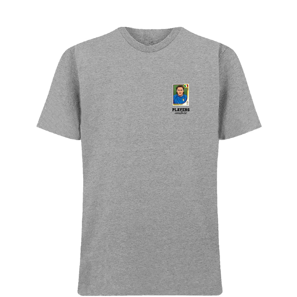 Francesco Totti World Cup t-shirt – grey men's t-shirt featuring the Francesco Totti World Cup Players Couture logo