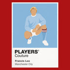 Francis Lee Manchester City Icon Frame Men's Hoodie — Red Artwork