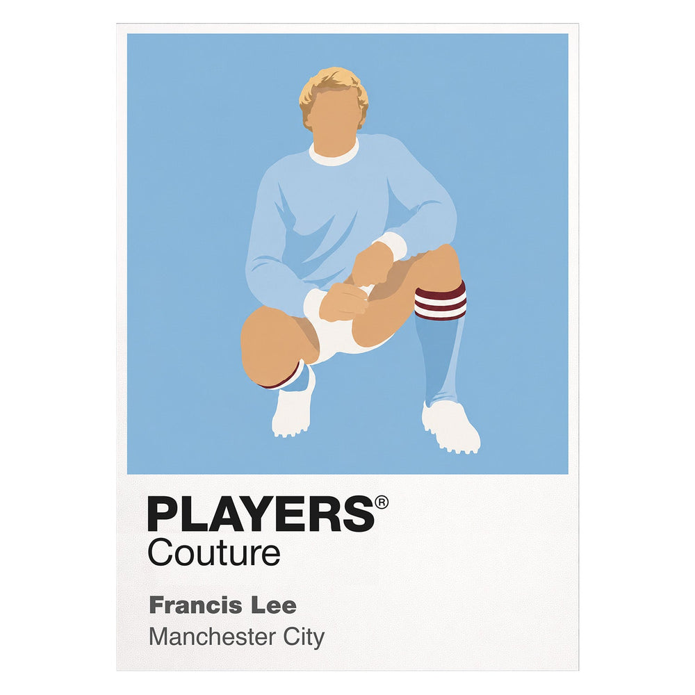 Francis Lee Manchester City Icon Frame — White