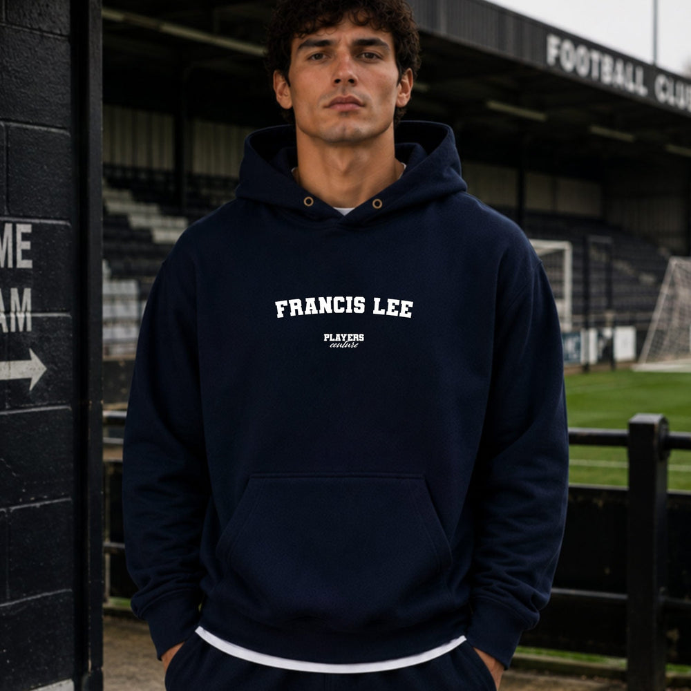 francis-lee name-print hoodie - navy
