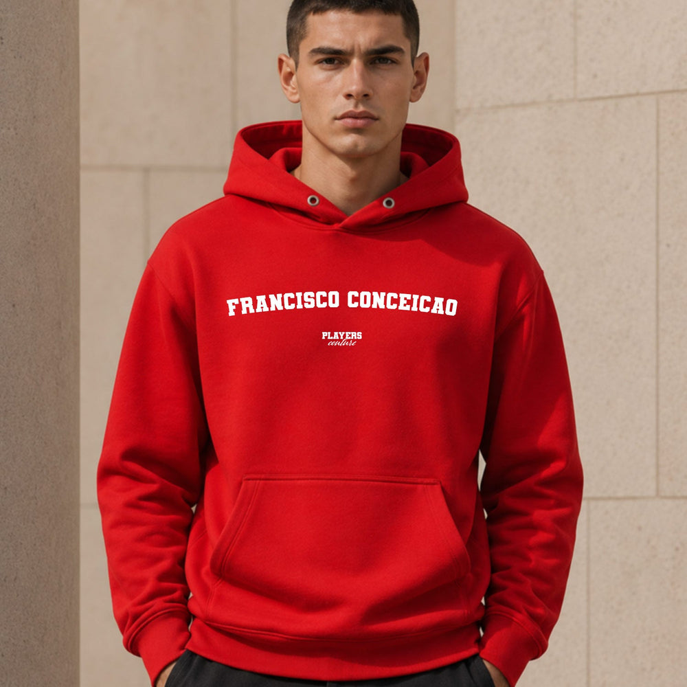 francisco-conceicao name-print hoodie - red
