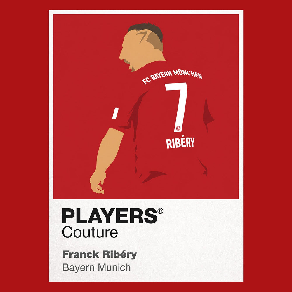 Franck Ribéry Bayern Munich red Icon Frame artwork detail