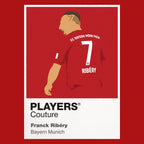 Franck Ribéry Bayern Munich red Icon Frame artwork detail