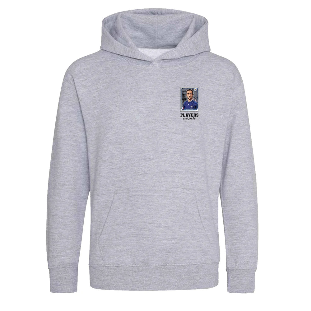 Franck Ribery World Cup Sticker Kids Hoodie – franck ribery sticker kids grey hoodie Players Couture design