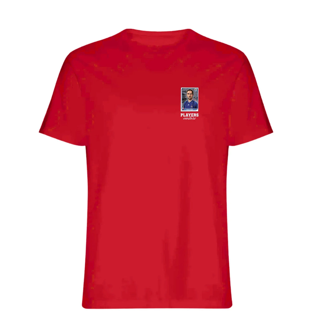 Franck Ribery World Cup t-shirt – red men's t-shirt featuring the Franck Ribery World Cup Players Couture logo