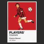Franco Baresi AC Milan Icon Frame Men's Hoodie — Black Artwork