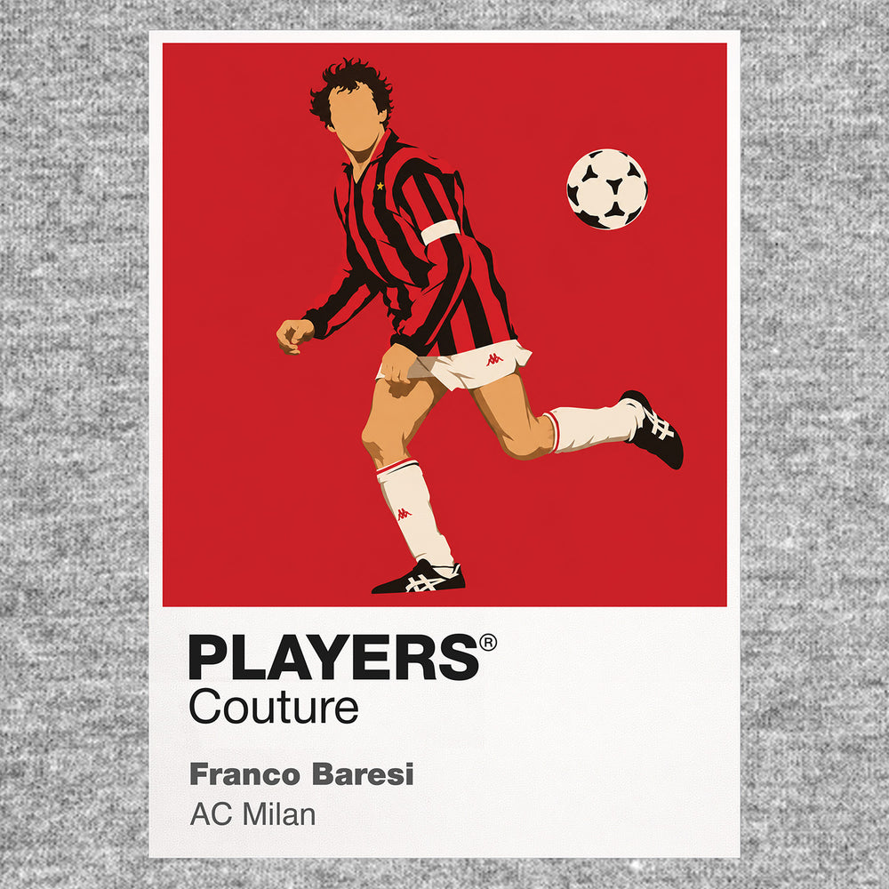 Franco Baresi AC Milan Icon Frame — Gray