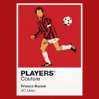 Franco Baresi AC Milan Icon Frame — Red