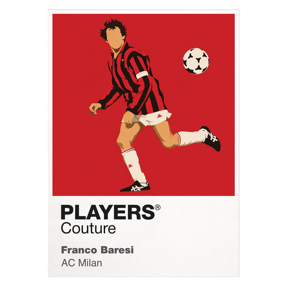 Franco Baresi AC Milan Icon Frame — White