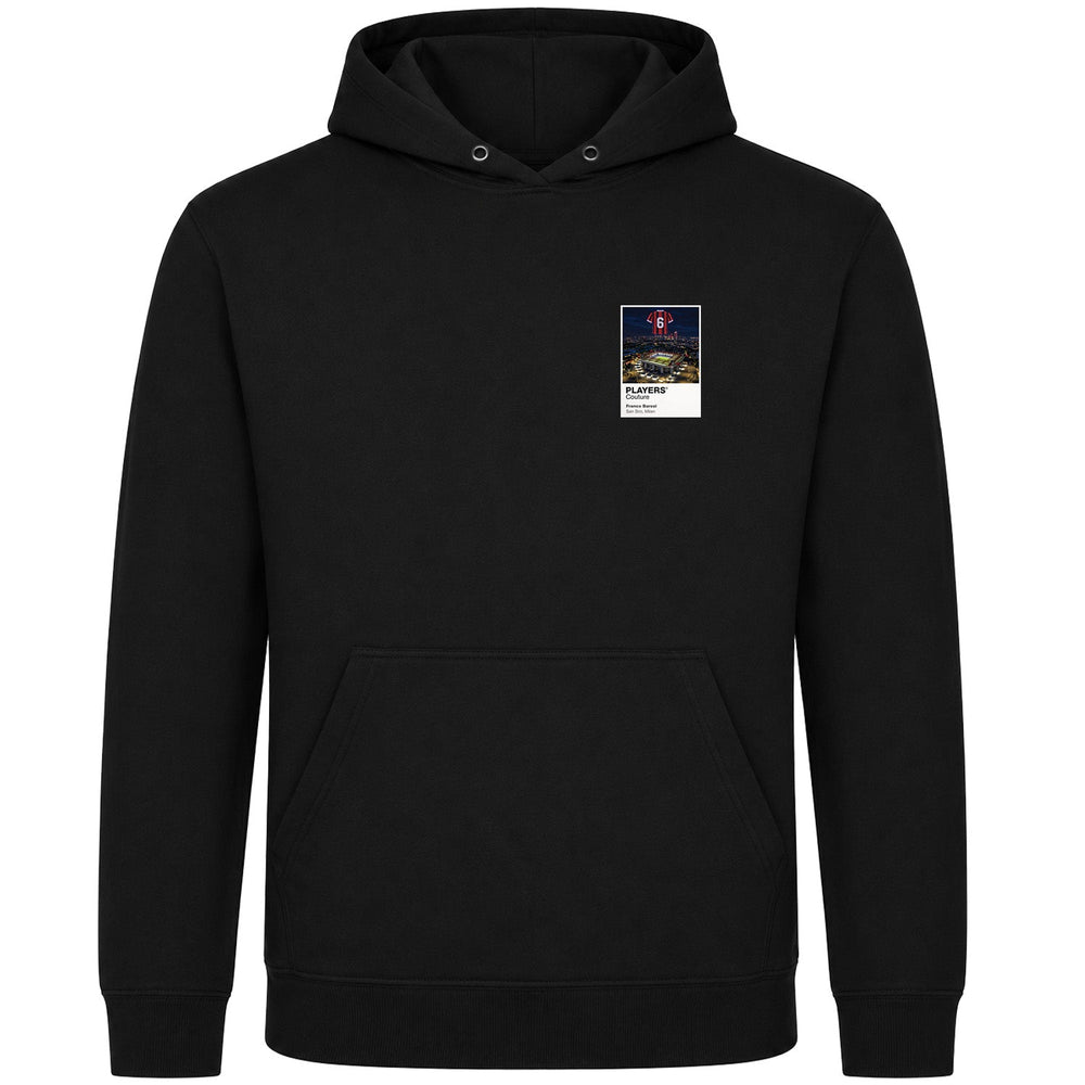 Franco Baresi AC Milan Icons in Lights Frame Men's Hoodie in Black