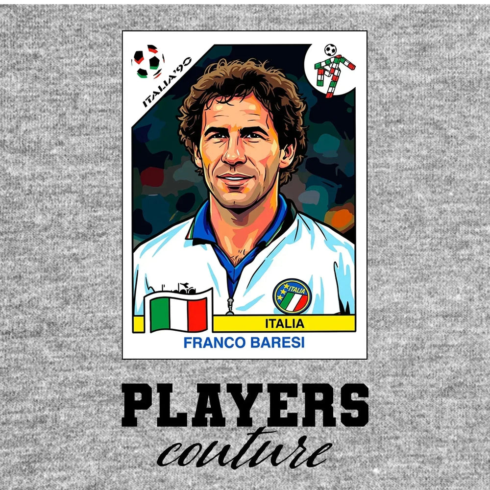Franco Baresi World Cup Sticker Men's Hoodie – franco baresi grey Players Couture design