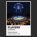 Franco Baresi Italy number 6 Icons in Lights Frame artwork in black