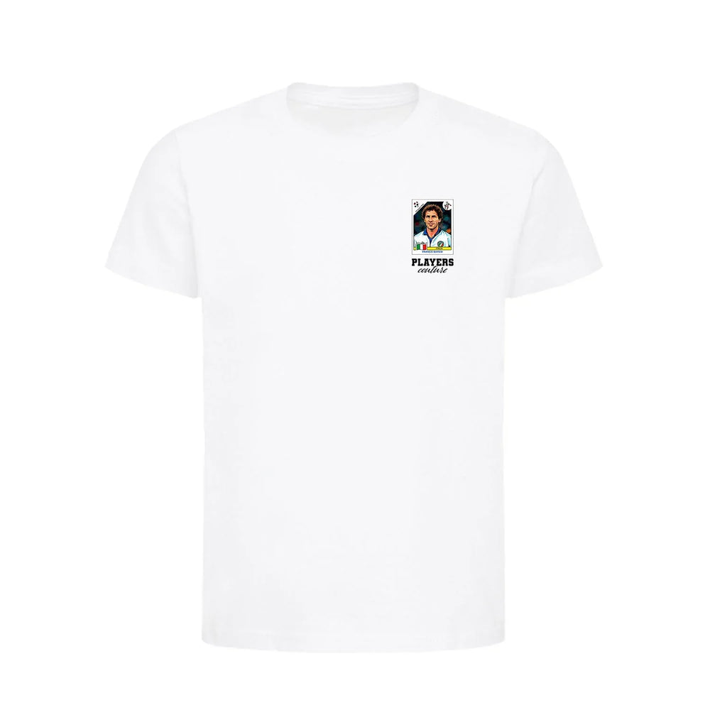 Franco Baresi World Cup Sticker Kids T-Shirt – franco baresi sticker kids white tshirt Players Couture design