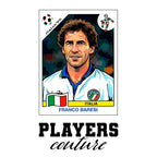 Franco Baresi World Cup Sticker Kids Hoodie – franco baresi white Players Couture design
