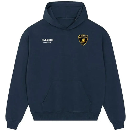 Franco Mastantuono hoodie – navy men's hoodie featuring the Franco Mastantuono Players Couture logo