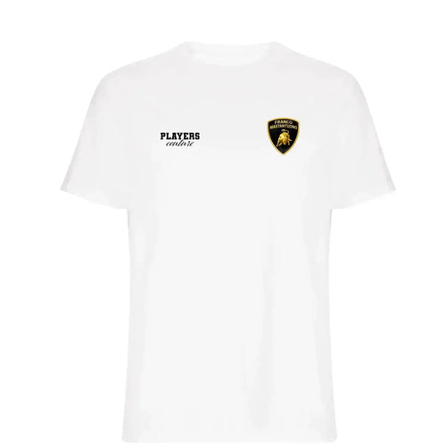 Franco Mastantuono t-shirt – white men's t-shirt featuring the Franco Mastantuono Players Couture logo