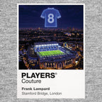 Frank Lampard Chelsea number 8 Icons in Lights Frame artwork in grey