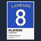 Frank Lampard 8 Football Shirt Frame Men's Hoodie – navy close-up detail shot of the Frank Lampard 8 Football Players