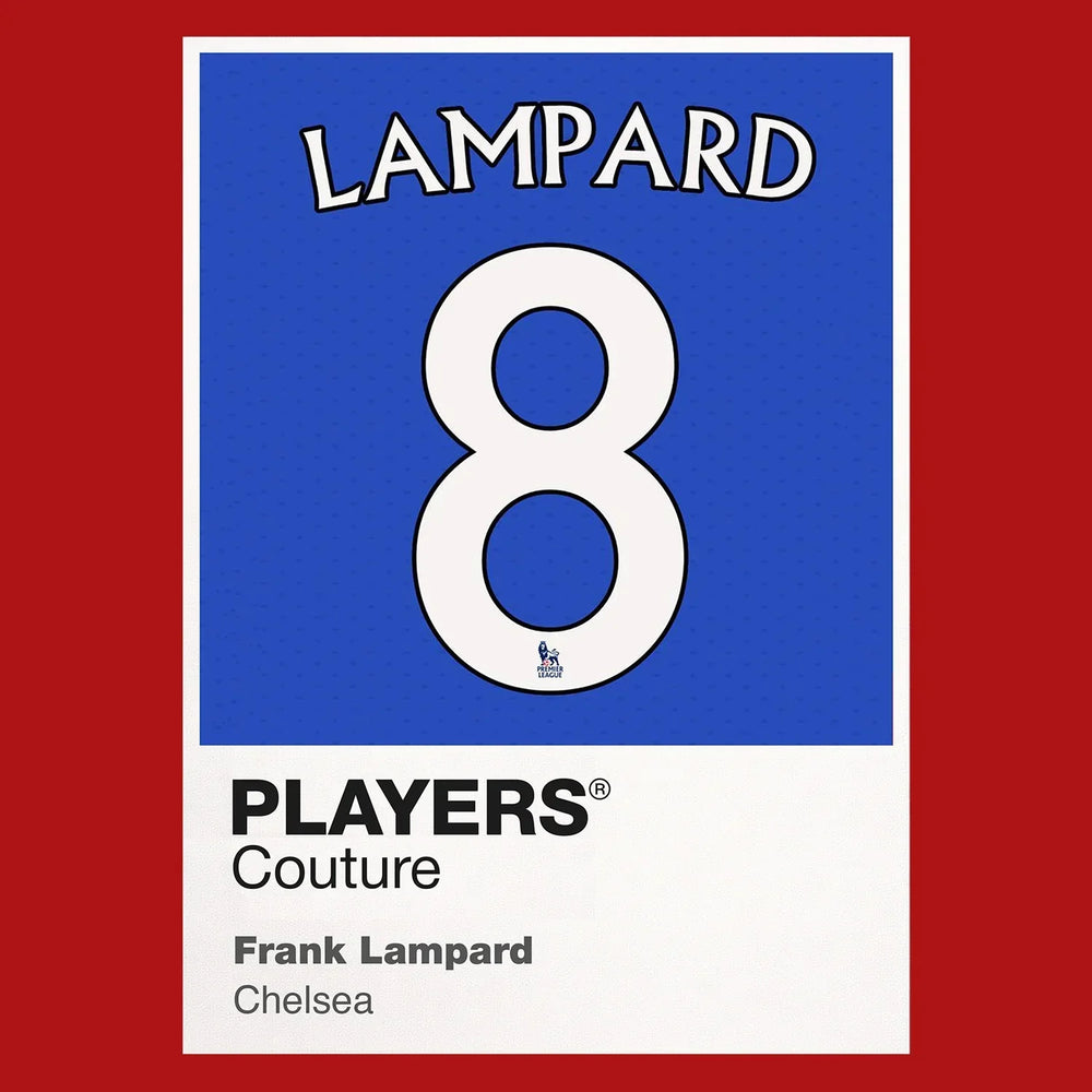 Frank Lampard 8 Football Shirt Frame Men's Hoodie – red close-up detail shot of the Frank Lampard 8 Football Players Couture