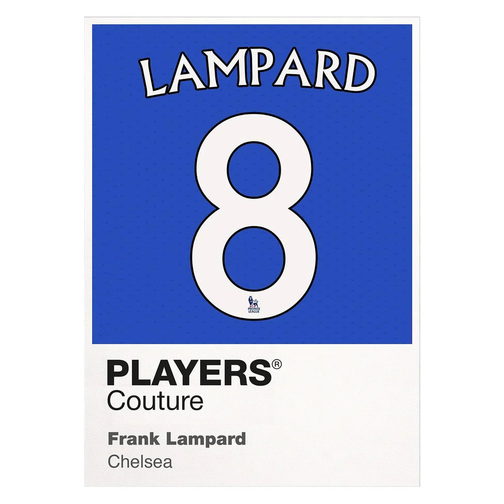Frank Lampard 8 Football Shirt Frame Men's Hoodie – white close-up detail shot of the Frank Lampard 8 Football Players