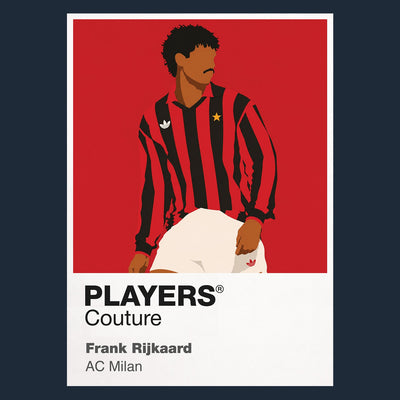 Frank Rijkaard AC Milan Icon Frame Men's Hoodie — Navy Artwork