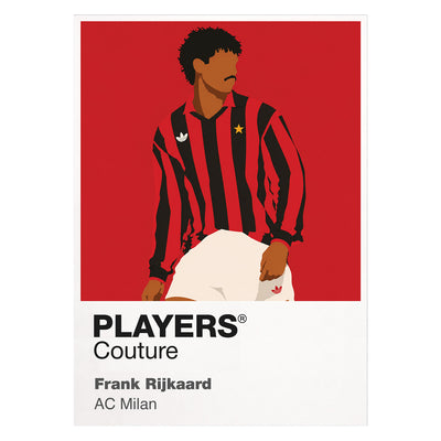 Frank Rijkaard AC Milan Icon Frame — White
