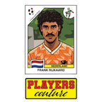 Frank Rijkaard World Cup Sticker Men's T-Shirt – close-up detail shot of the Frank Rijkaard World Cup Players Couture logo