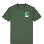 Frankel horse racing T-shirt – mens earthy green tshirt view