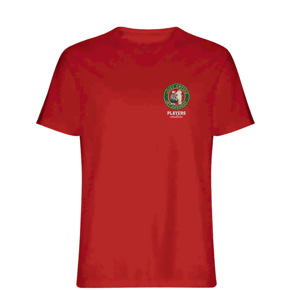 Frankie Fleetwood Just Trying My Hardest t-shirt – white men's t-shirt featuring the Frankie Fleetwood Just Trying My