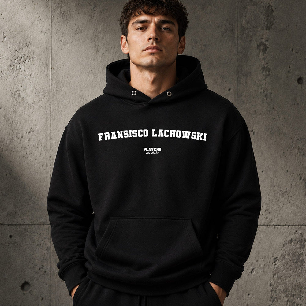 fransisco-lachowski name-print hoodie - black